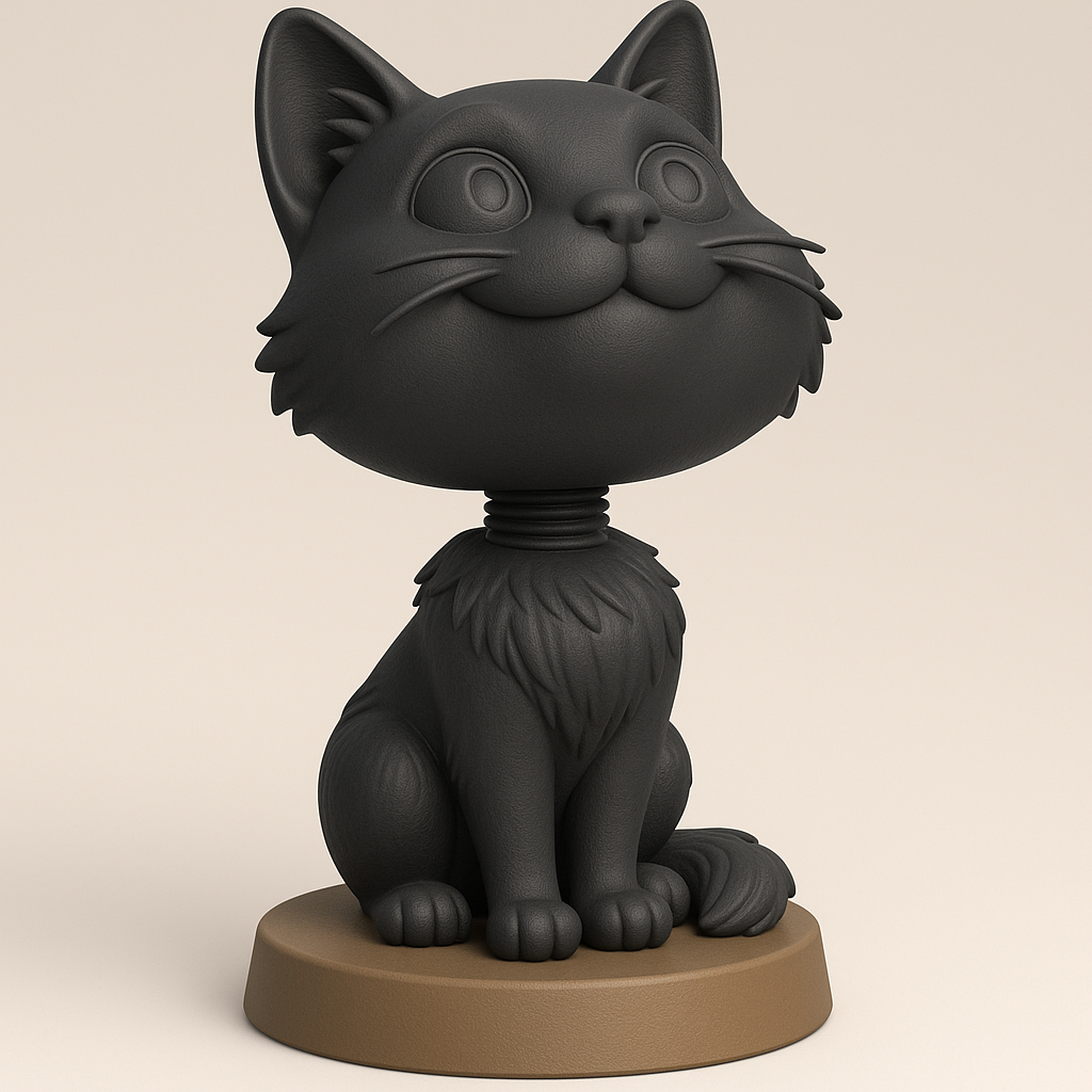 face anatomy 3d model-create 3d face model from photo_Charming Cat Figurine for Your Collection