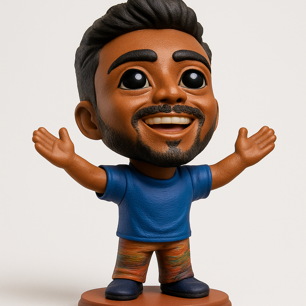 face to 3d model ai-3D portrait printing from photo_Print Your Own Cheerful Bobblehead with Open Arms!
