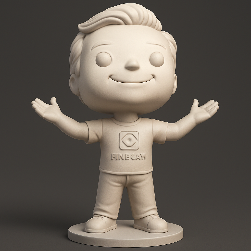 face to 3d model ai-3D portrait printing from photo_Friendly Finecam Mascot Figurine: Print & Welcome!
