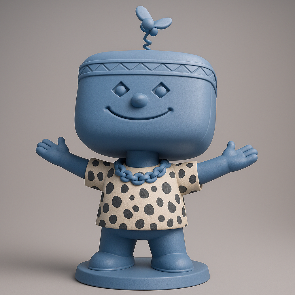 silhouette 3d printer maker-3d portrait printing_Cheerful Character Figurine for 3D Printing