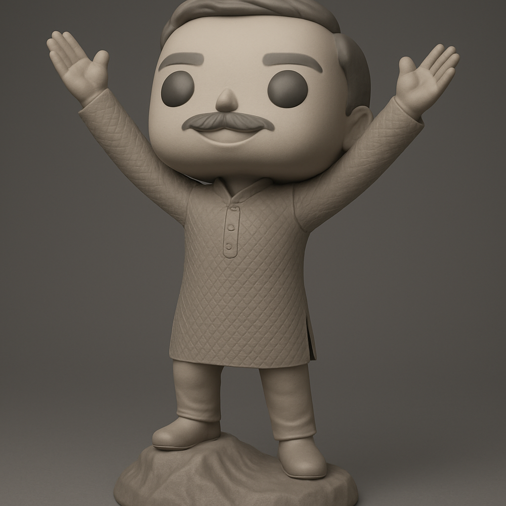 face anatomy 3d model-create 3d face model from photo_Celebrate Joy! Funko-Style Cultural Character Figurine