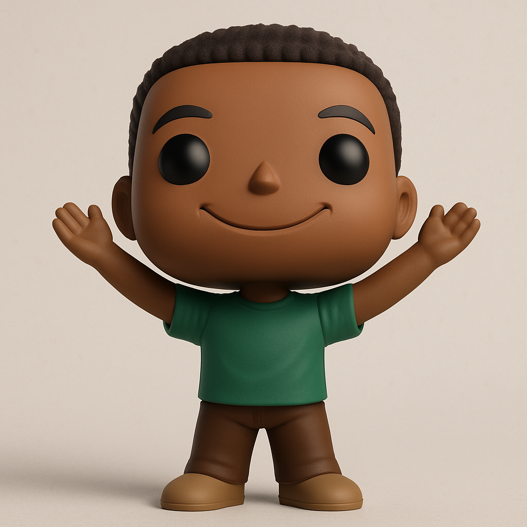 face to 3d model ai-3D portrait printing from photo_DIY Happy Boy Funko Pop-Style Figure