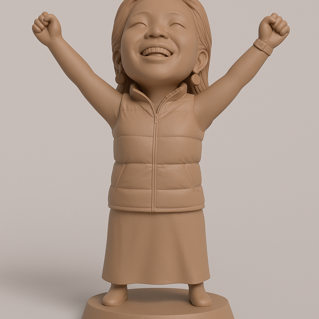 silhouette 3d printer maker-3d portrait printing_Joyful Celebration Figure for 3D Printing