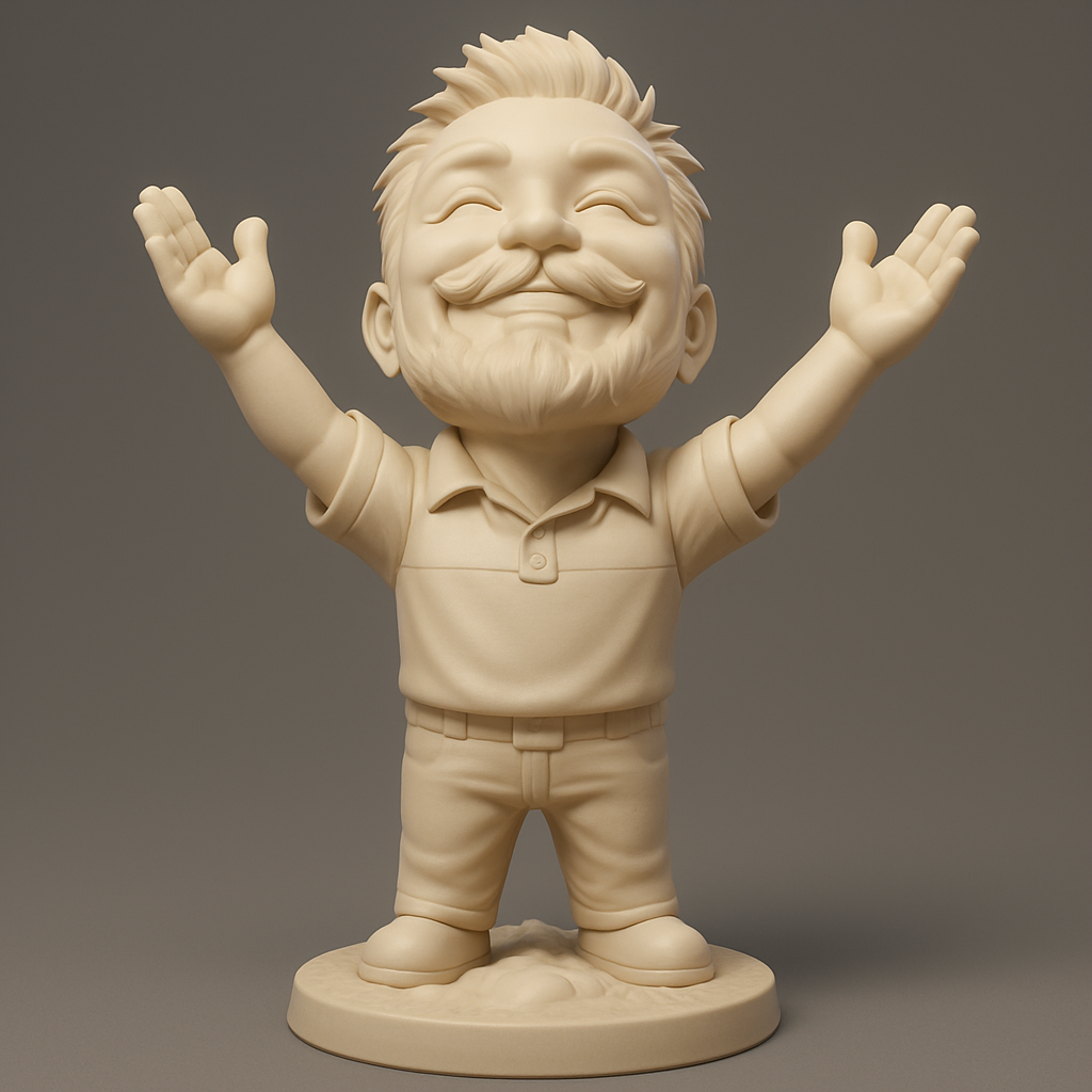 silhouette 3d printer maker-3d portrait printing_Radiant Joy Figurine - Share a Smile!