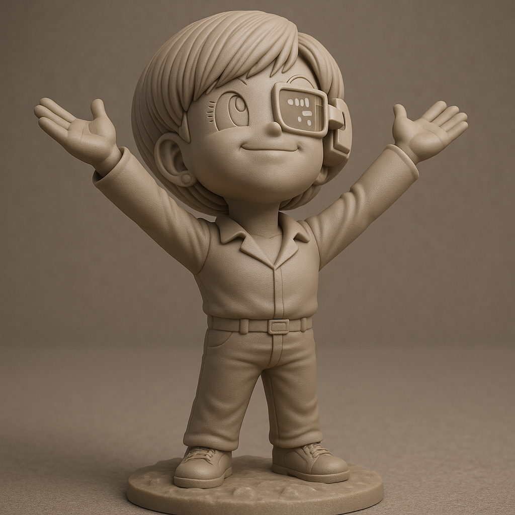 face anatomy 3d model-create 3d face model from photo_Joyful 3D Character Model for Printing