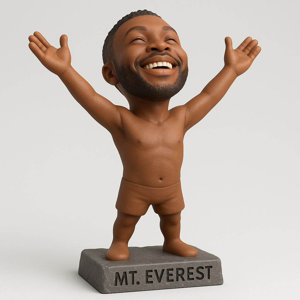 silhouette 3d printer maker-3d portrait printing_Joyful Summit Champion Figurine