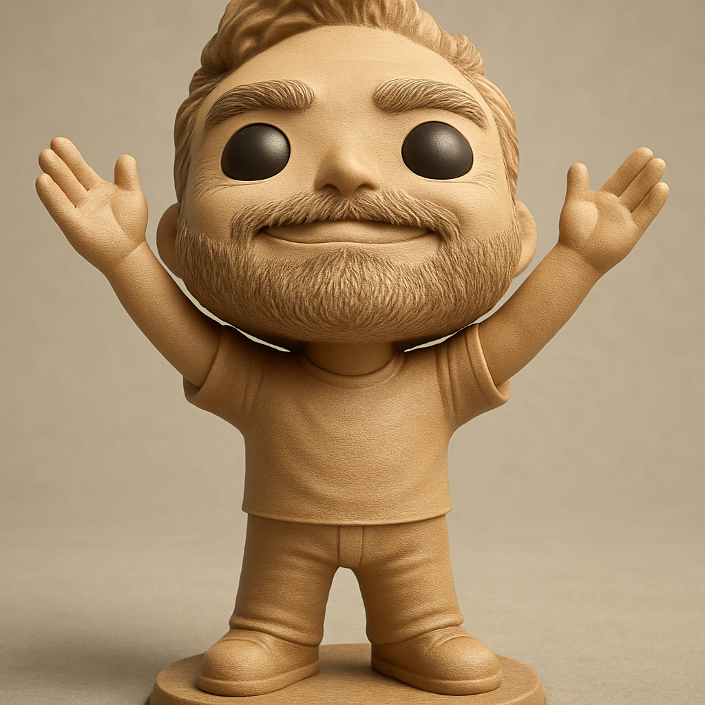 face anatomy 3d model-create 3d face model from photo_Positive Vibes Desk Companion - Easy 3D Print