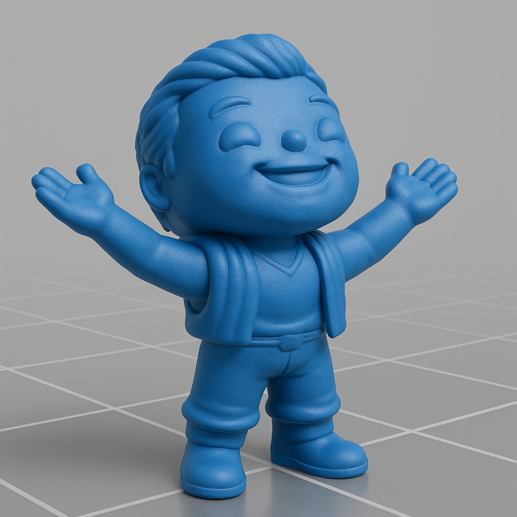 face to 3d model ai-3D portrait printing from photo_Spread Joy! Easy-Print Happy Hugging Boy Figurine