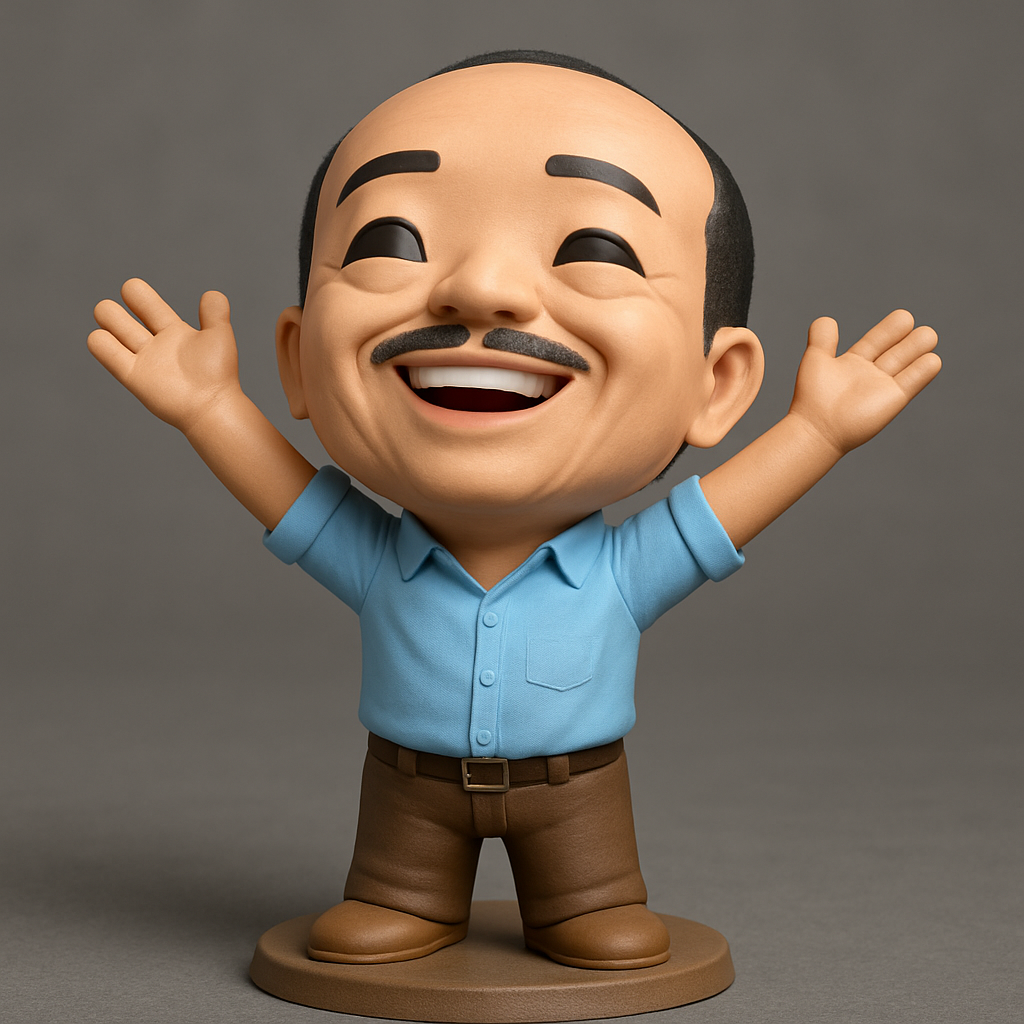 face anatomy 3d model-create 3d face model from photo_Joyful Welcome Figurine: Spread Happiness!