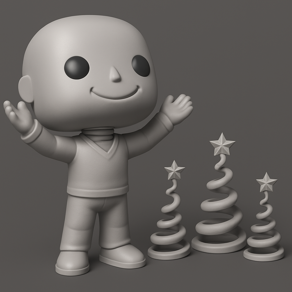 face anatomy 3d model-create 3d face model from photo_Customizable Figure & Spiral Xmas Trees Set