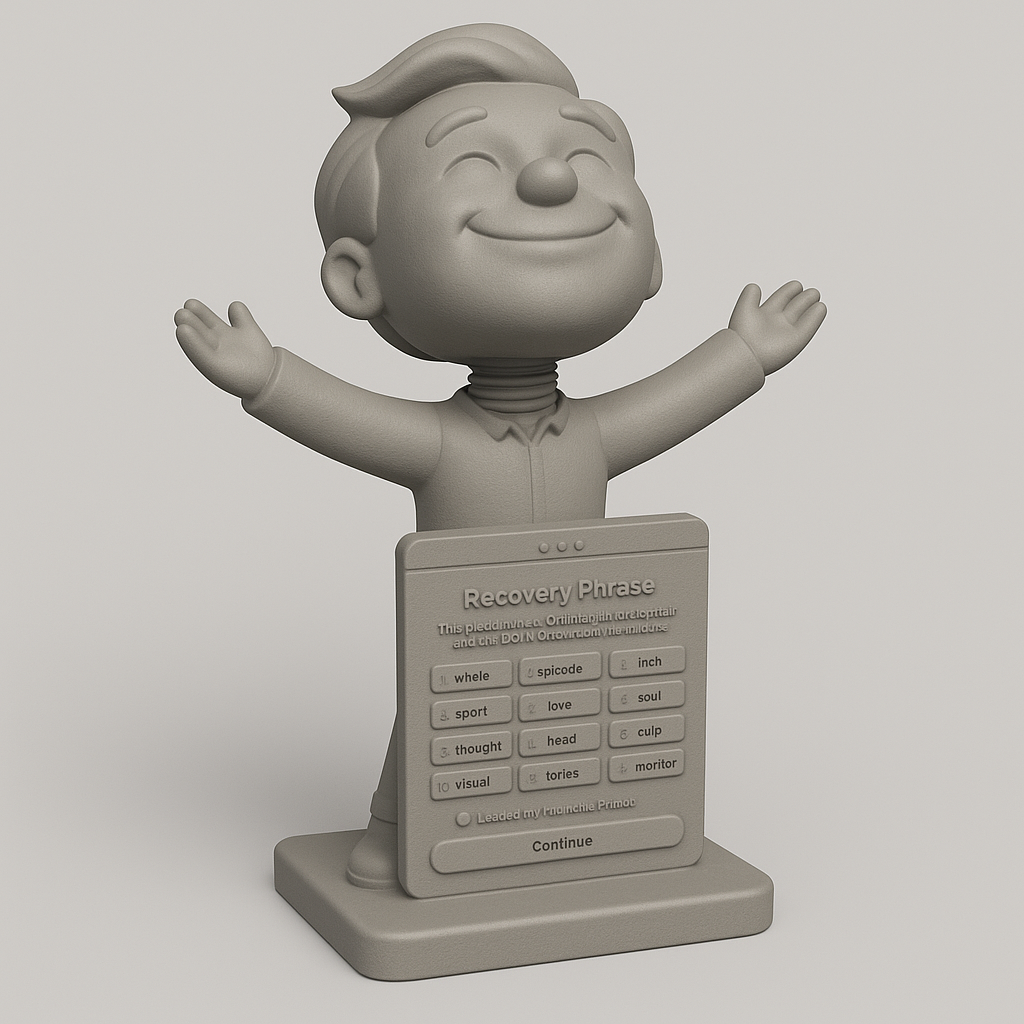 silhouette 3d printer maker-3d portrait printing_Cheerful Recovery Phrase Holder