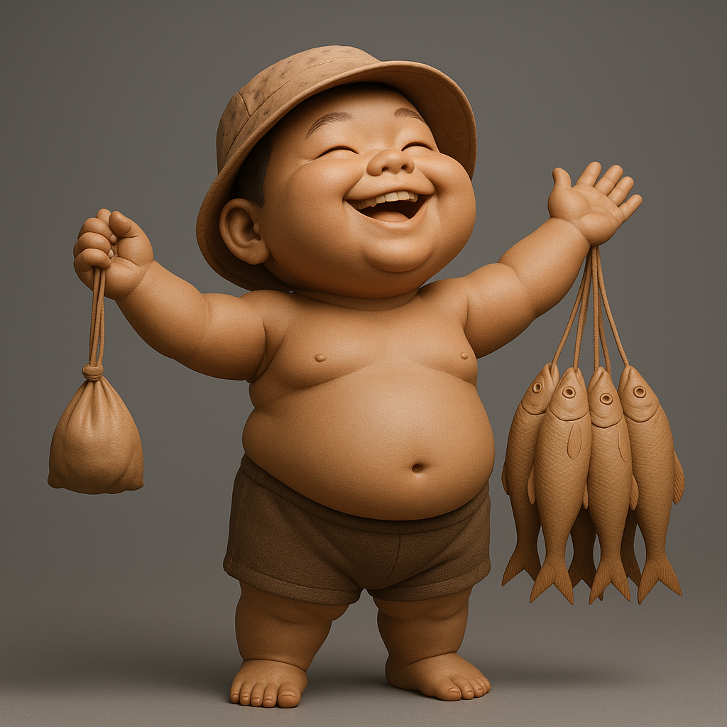 undefined-undefined_Cheerful Little Fisherman Figurine
