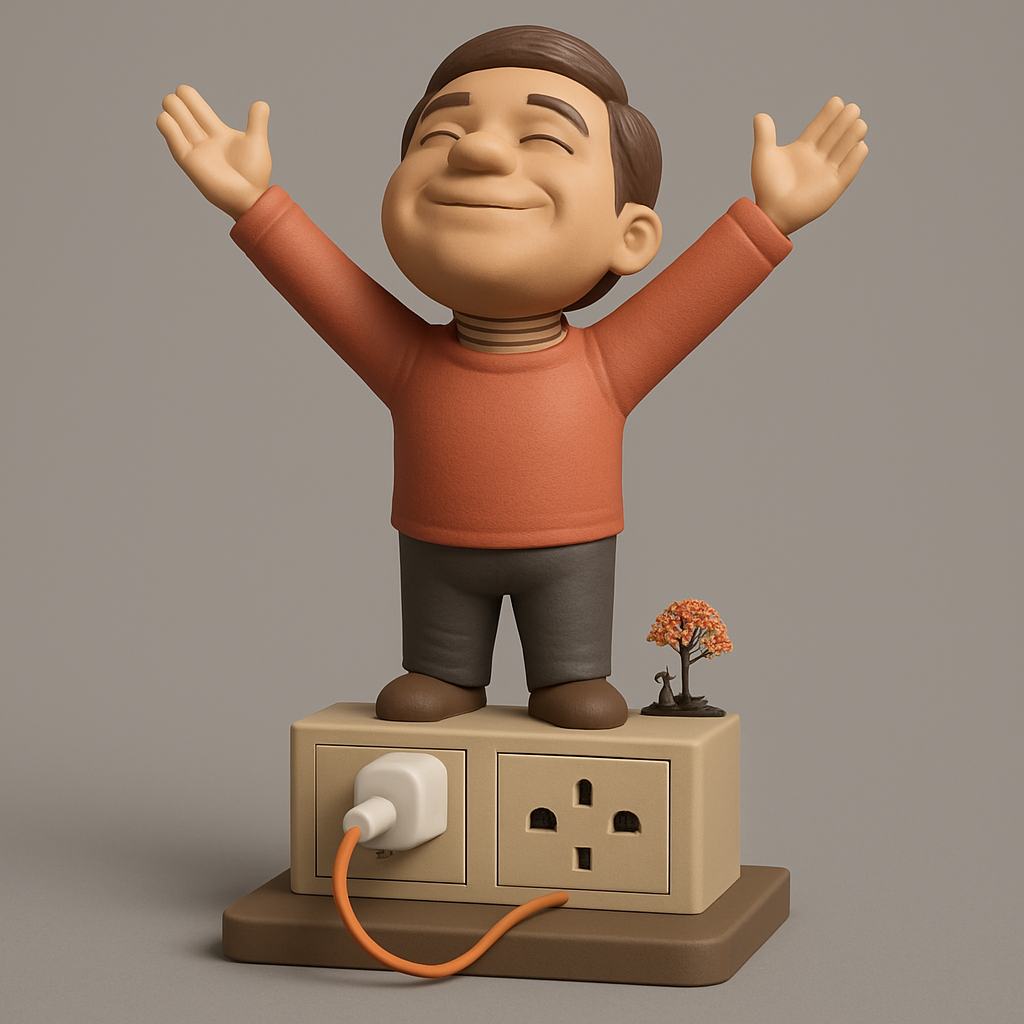 face to 3d model ai-3D portrait printing from photo_Energized Joy: Uplifting Desk Art with Power Outlet