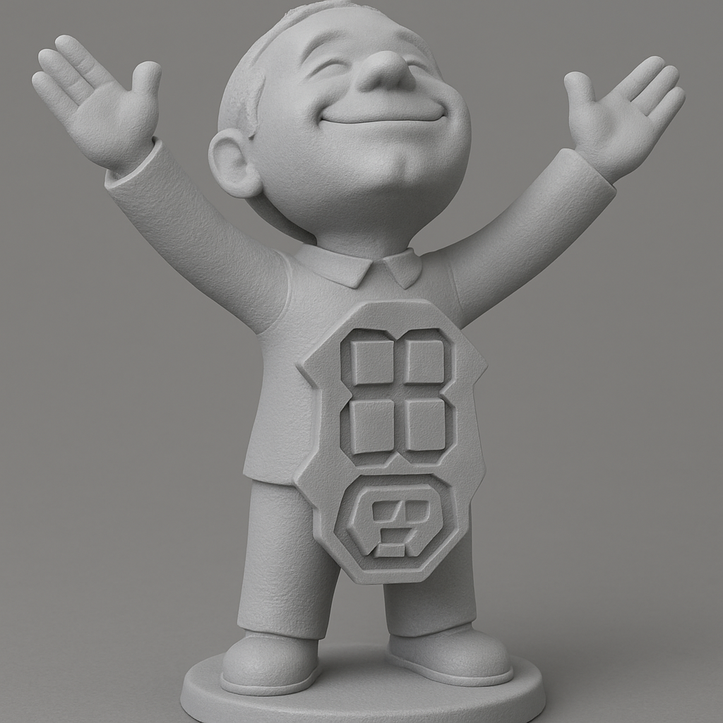 face anatomy 3d model-create 3d face model from photo_Joyful Boy Emblem Statue - Embrace Happiness!