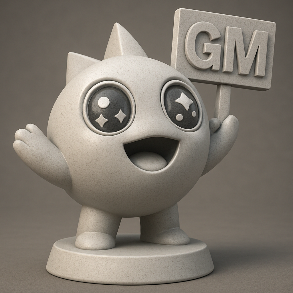 face to 3d model ai-3D portrait printing from photo_Cheerful GM Desk Buddy: Your Daily Dose of Positivity