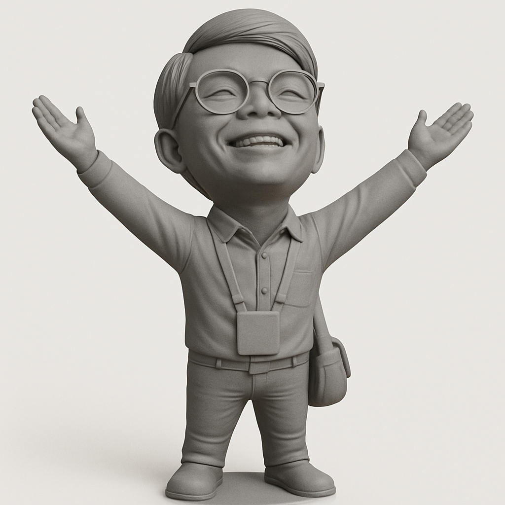 silhouette 3d printer maker-3d portrait printing_WilliamJoyful Explorer: Cheerful 3D Figurine