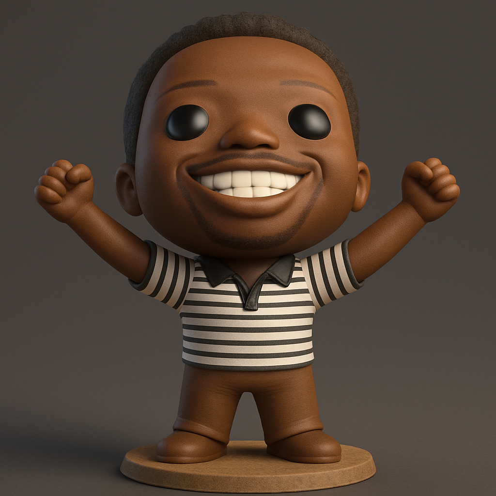 face anatomy 3d model-create 3d face model from photo_Joyful Character Figurine - Celebrate Success!