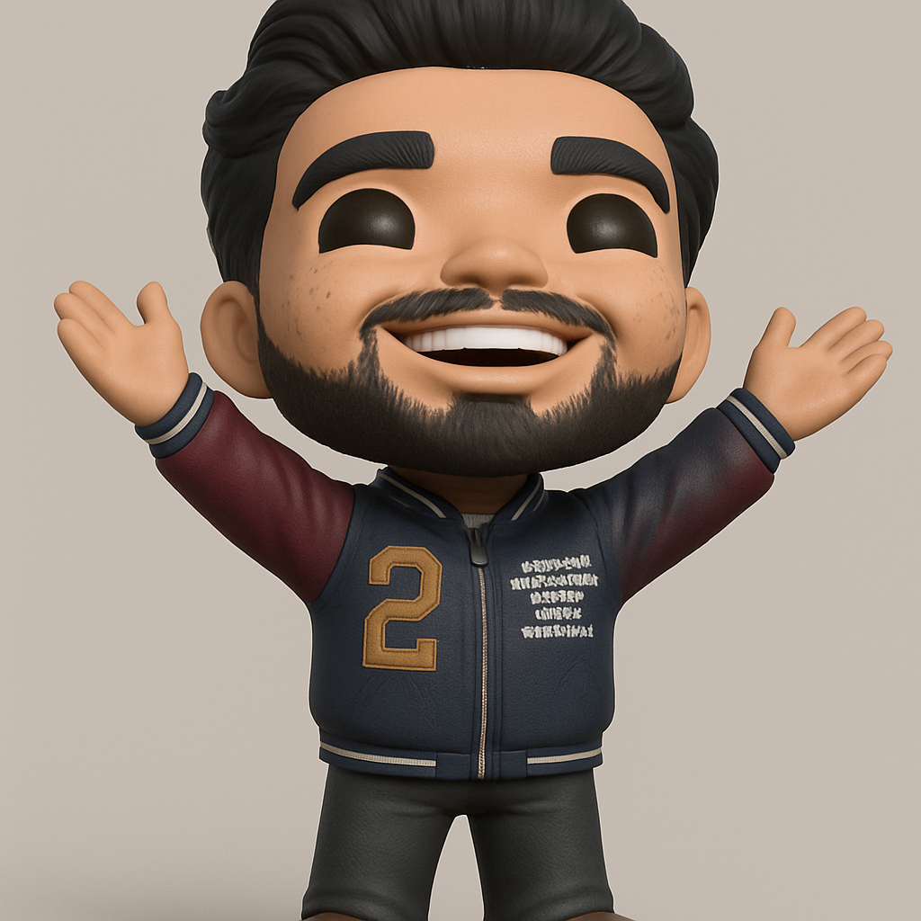 face to 3d model ai-3D portrait printing from photo_Vibrant Happy Figurine - Fun Pop-Style Collectible