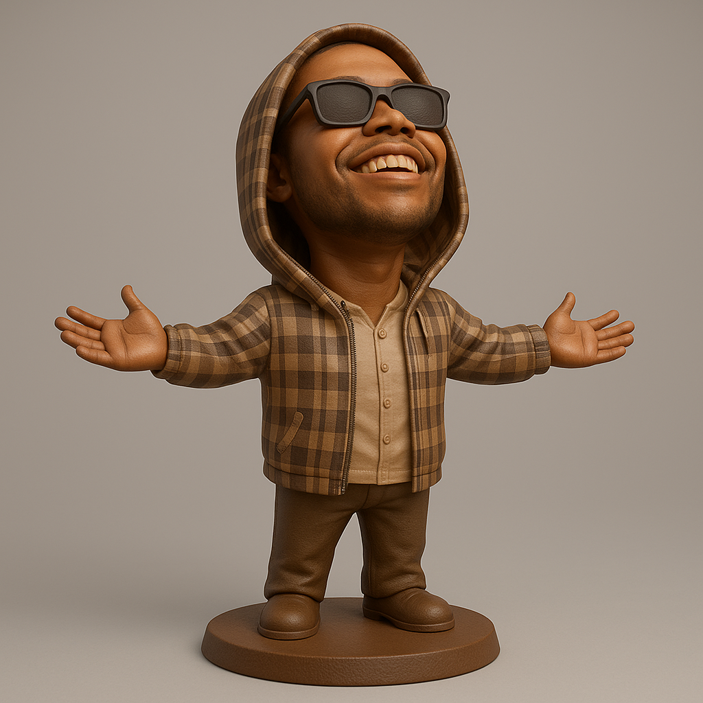 silhouette 3d printer maker-3d portrait printing_Charming Hoodie Figurine for Collectors