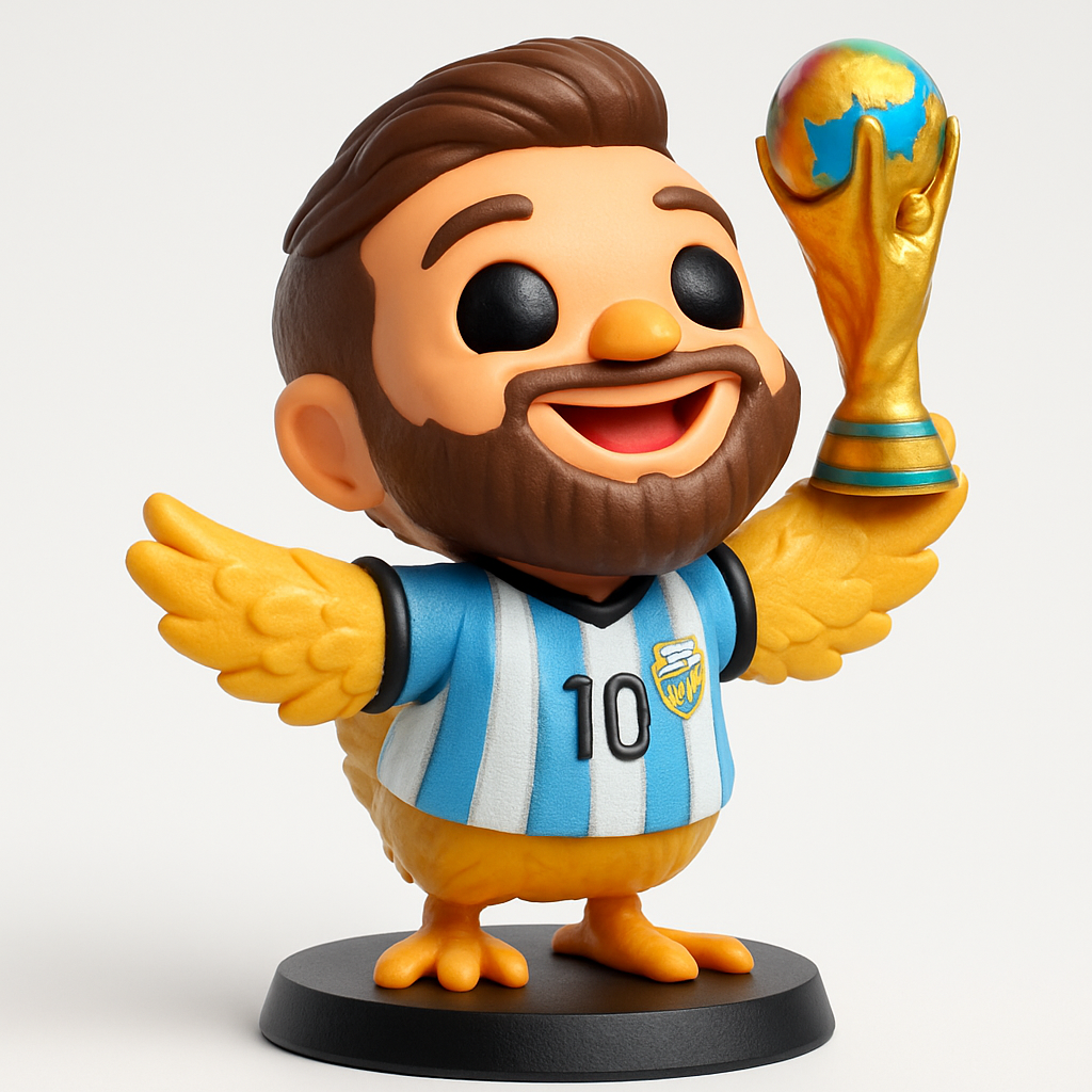 face anatomy 3d model-create 3d face model from photo_Messi World Cup Bird Champion Figurine