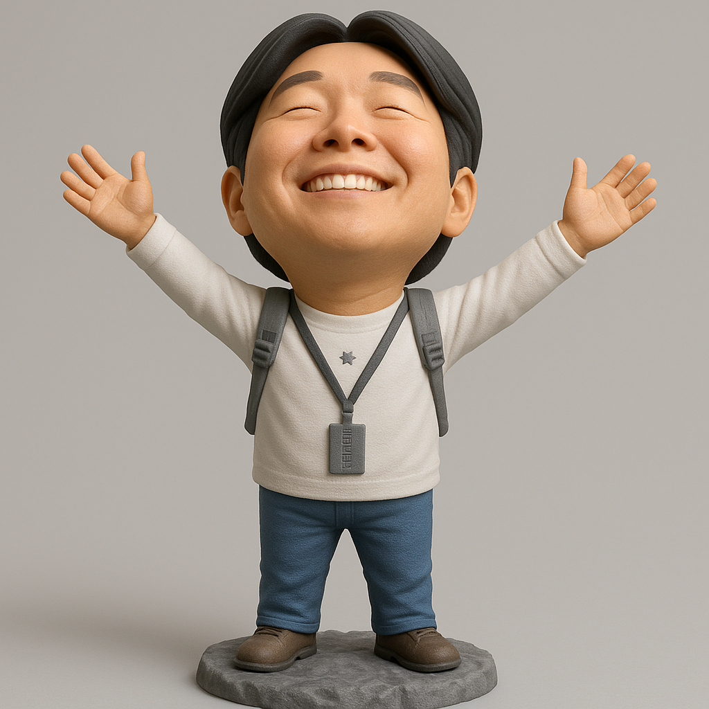 silhouette 3d printer maker-3d portrait printing_Joyful Traveler Figurine for 3D Printing
