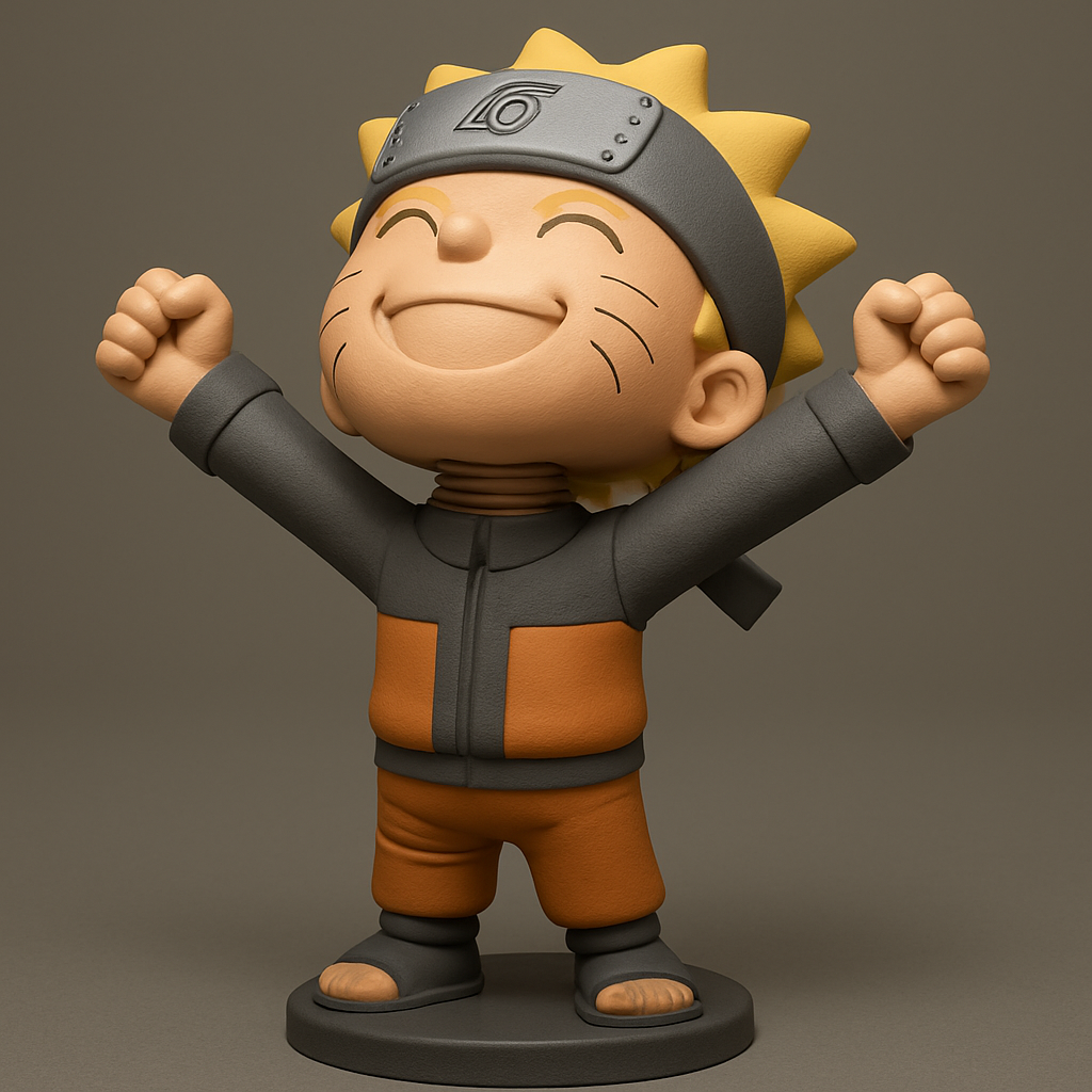 face anatomy 3d model-create 3d face model from photo_Cheerful Ninja Figure: Naruto