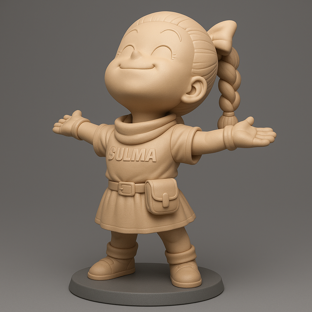 silhouette 3d printer maker-3d portrait printing_Cheerful Character Figurine for Printing