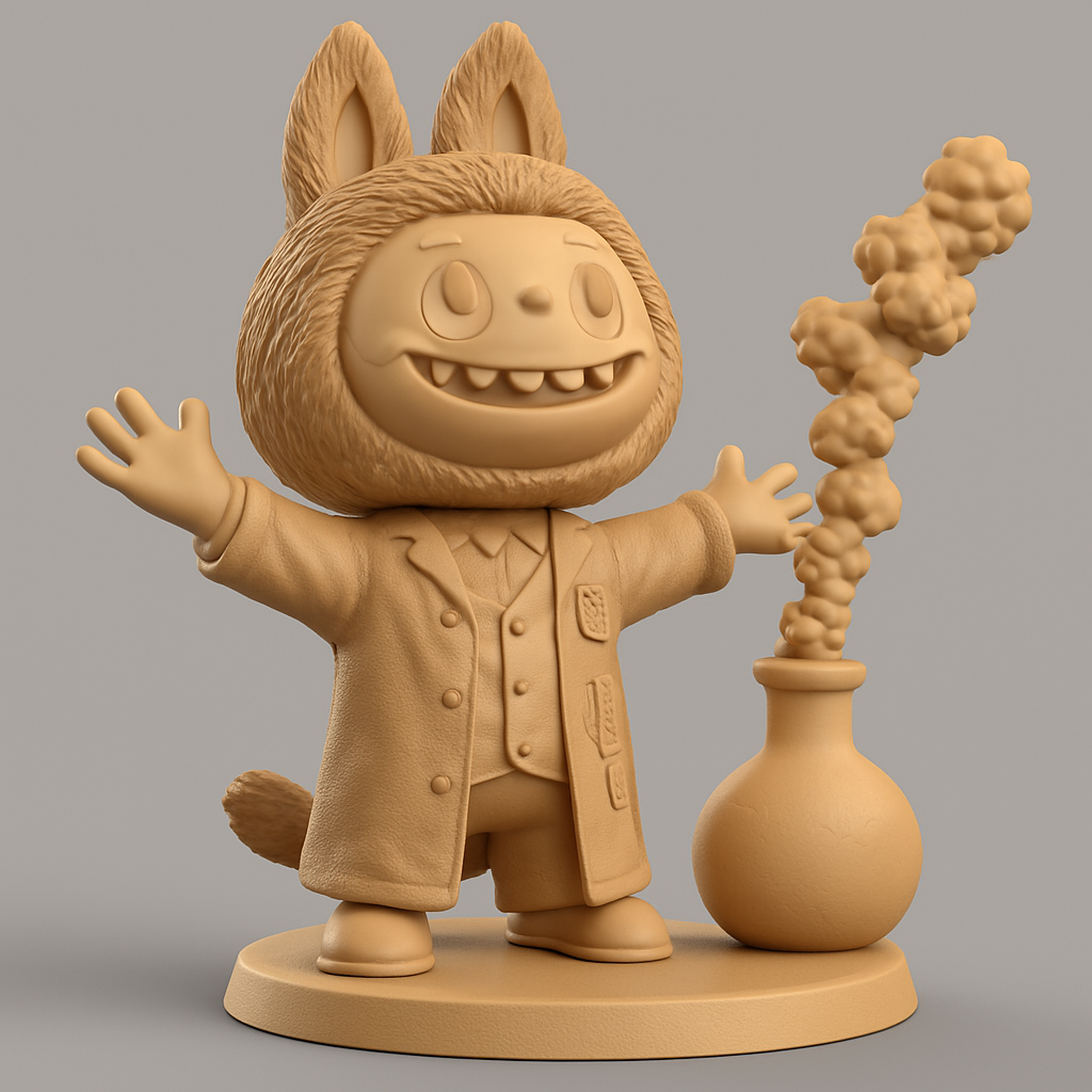 face anatomy 3d model-create 3d face model from photo_Whimsical Alchemist Bunny - Fun Lab Decor!