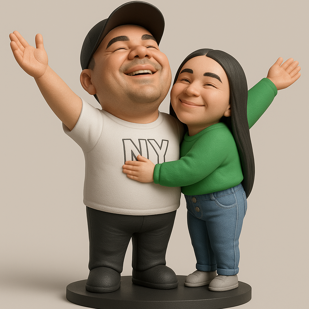 face anatomy 3d model-create 3d face model from photo_Heartwarming Couple Figurine