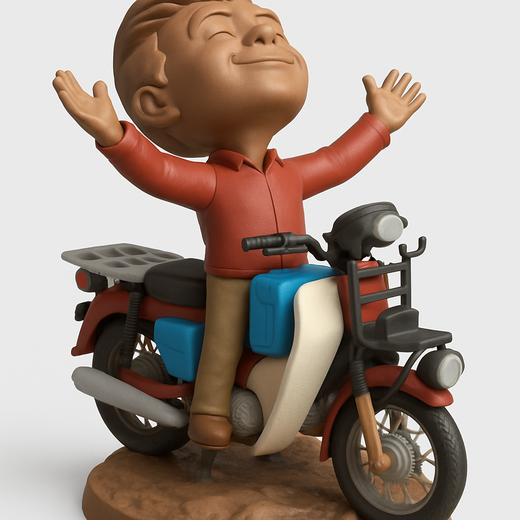 face to 3d model ai-3D portrait printing from photo_Joyride Express: Happy Rider on Classic Cub