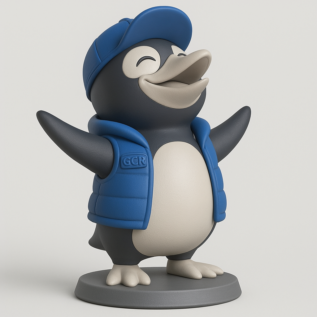 silhouette 3d printer maker-3d portrait printing_Pengu Figurine