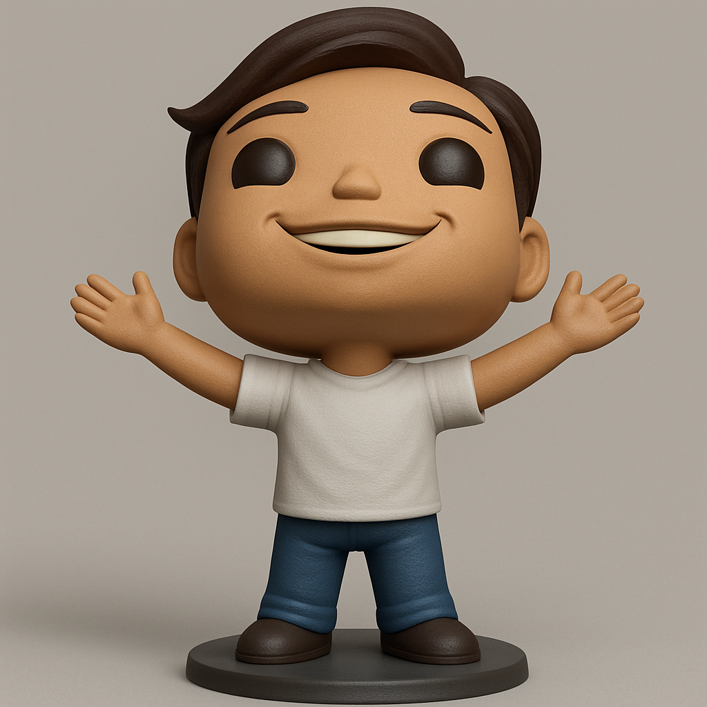 face anatomy 3d model-create 3d face model from photo_Welcoming Hug Boy Figurine - Funko Style Custom Character