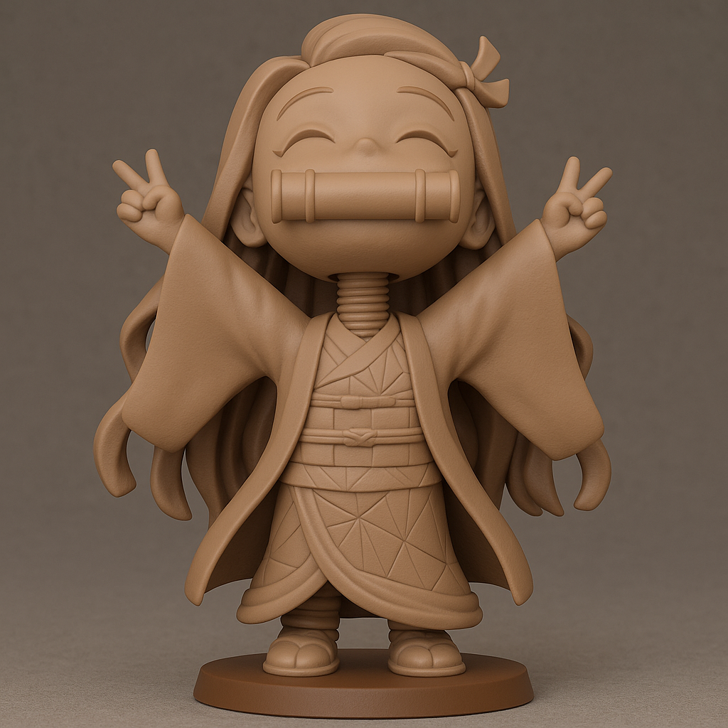 face anatomy 3d model-create 3d face model from photo_Charming Anime Character Statue