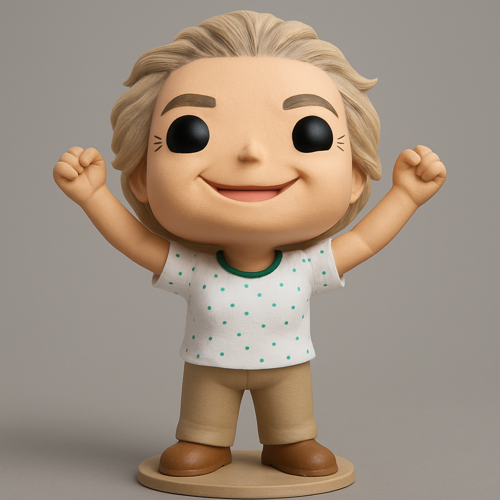 face anatomy 3d model-create 3d face model from photo_Happy Pop Art Style Character Model