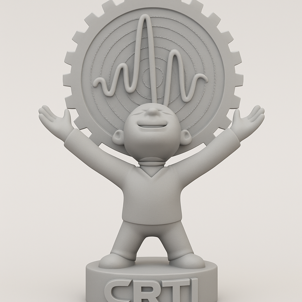 face anatomy 3d model-create 3d face model from photo_CRTI Joyful Achievement Trophy with Sound Wave Gear