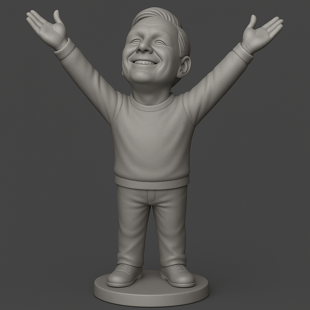 face anatomy 3d model-create 3d face model from photo_Joyful Figure with Outstretched Arms