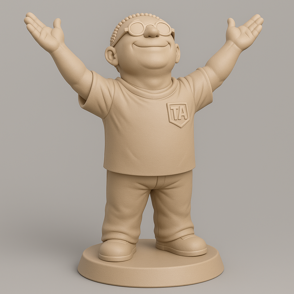 face anatomy 3d model-create 3d face model from photo_Cheerful Character with Open Arms