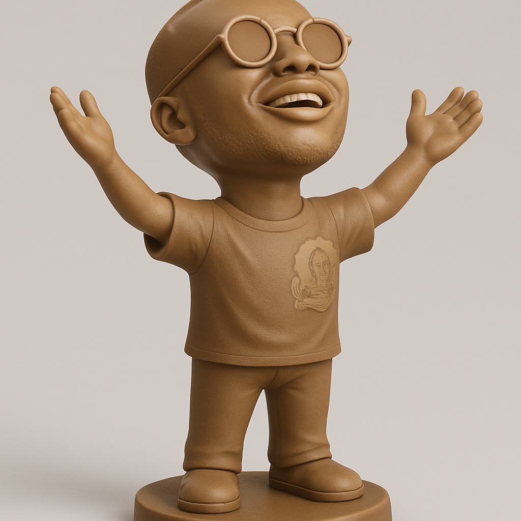 face anatomy 3d model-create 3d face model from photo_Embrace Joy: Uplifting Desk Figurine 3D Model