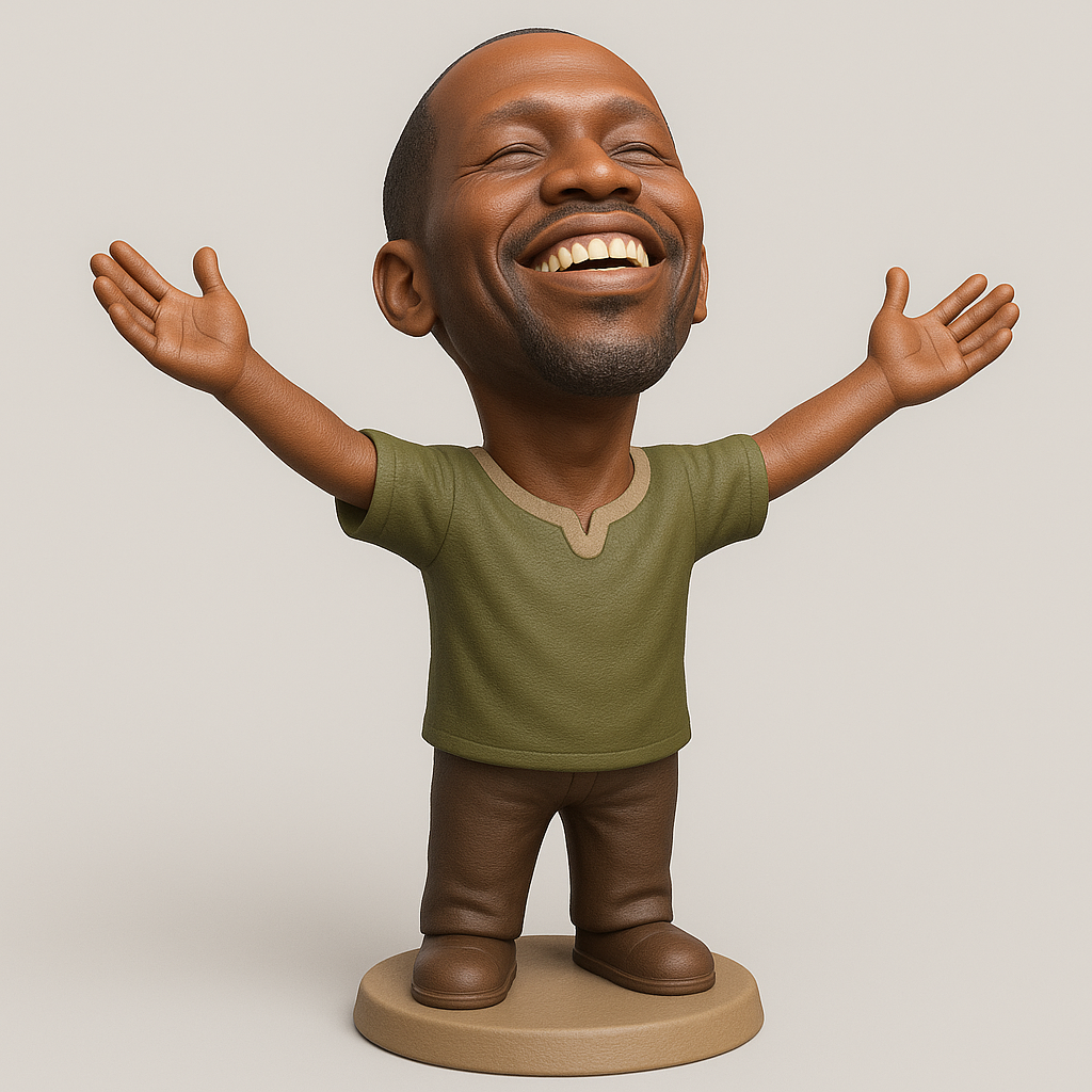 face anatomy 3d model-create 3d face model from photo_Joyful Bobblehead Figure