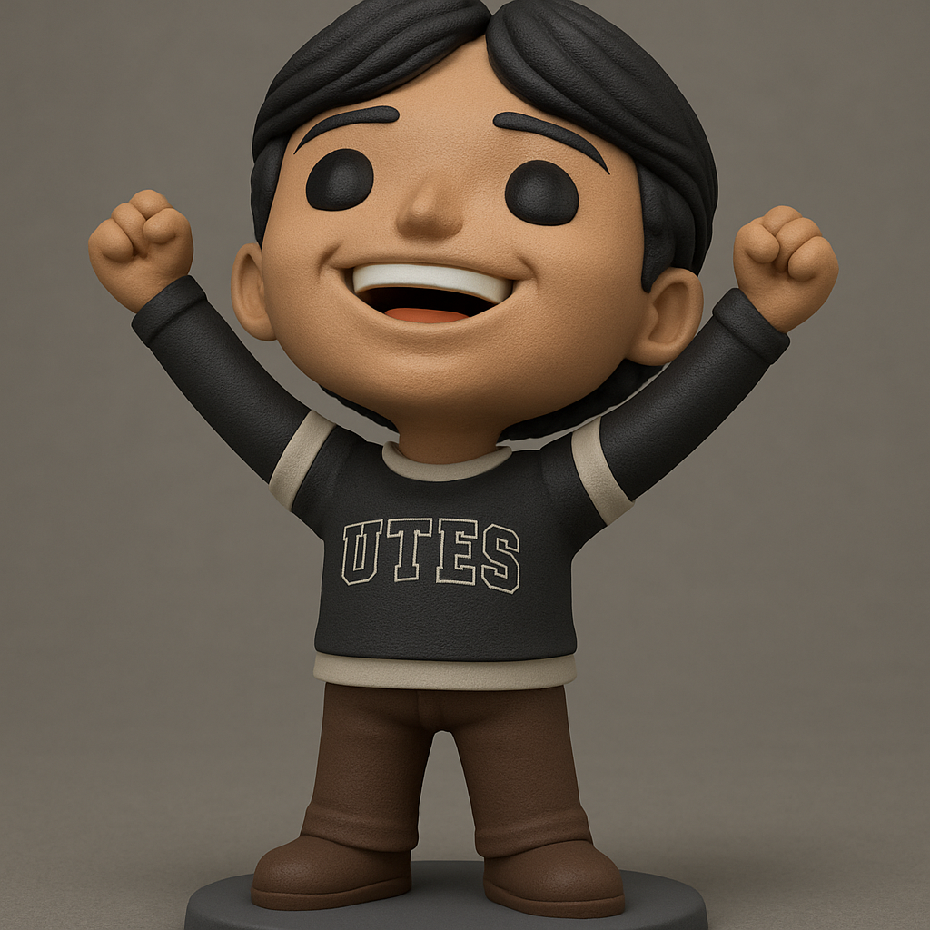 face anatomy 3d model-create 3d face model from photo_Utes Fan Figurine: Celebrate Victory & Team Spirit!