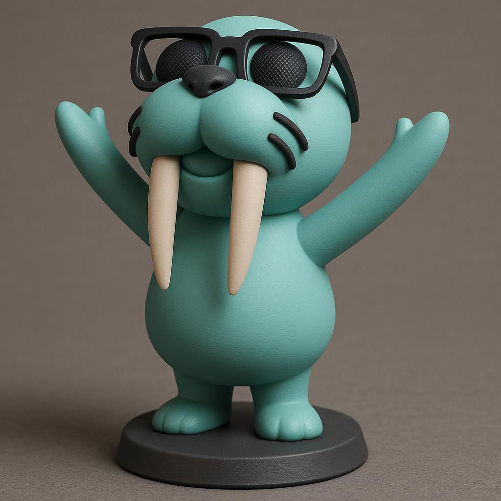 face anatomy 3d model-create 3d face model from photo_Cool Walrus Figure with Glasses