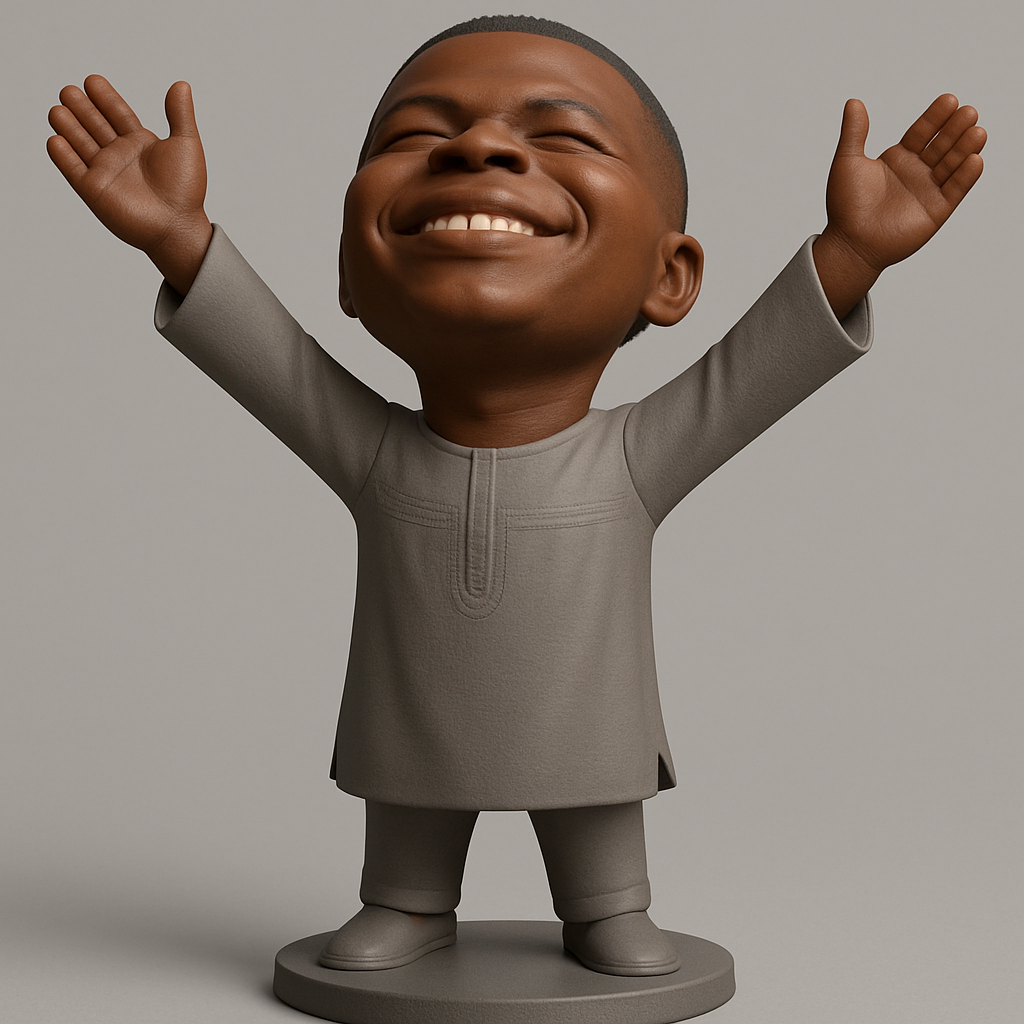 face anatomy 3d model-create 3d face model from photo_Happy Kid Bobblehead: A Symbol of Joy & Praise