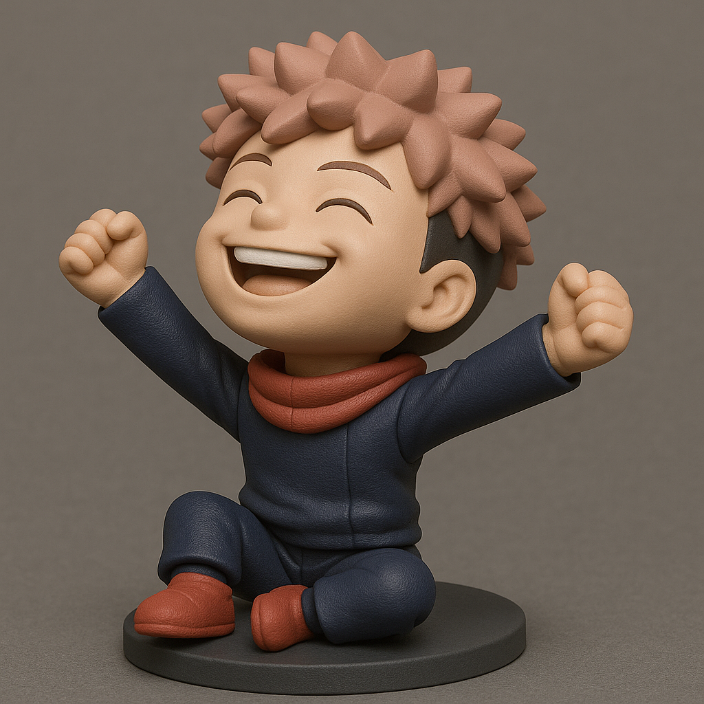 silhouette 3d printer maker-3d portrait printing_Joyful Kid Figurine for 3D Printing