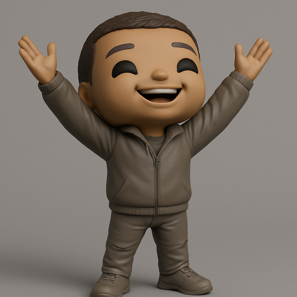 face anatomy 3d model-create 3d face model from photo_Bring Joy Home: Cheerful Chibi Character 3D Print Model