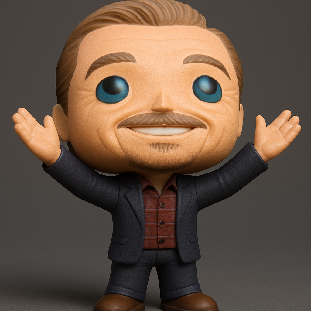 face anatomy 3d model-create 3d face model from photo_Charismatic Movie Star Figurine - Funko Style Print