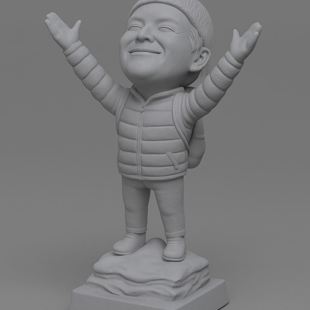 face anatomy 3d model-create 3d face model from photo_Joyful Adventurer Figurine