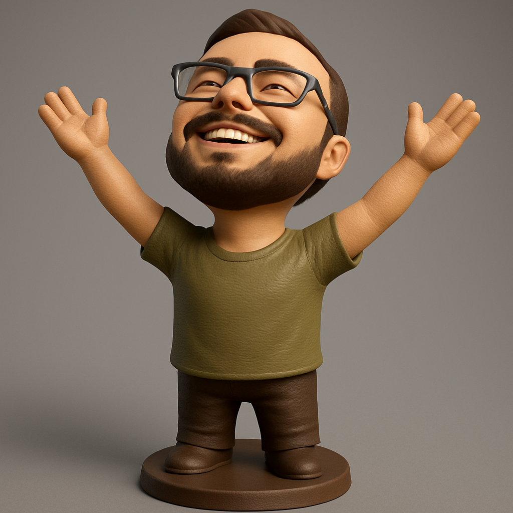 face anatomy 3d model-create 3d face model from photo_Optimistic Bobblehead: Your Daily Dose of Joy!