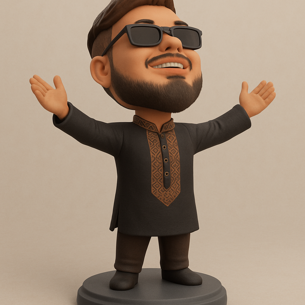 face anatomy 3d model-create 3d face model from photo_Joyful Bearded Man Figurine - Celebrate with Style!