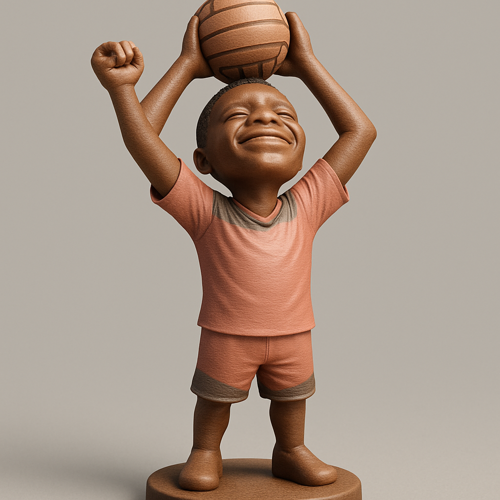 silhouette 3d printer maker-3d portrait printing_Little Champion Statue: Celebrate Sports & Joy