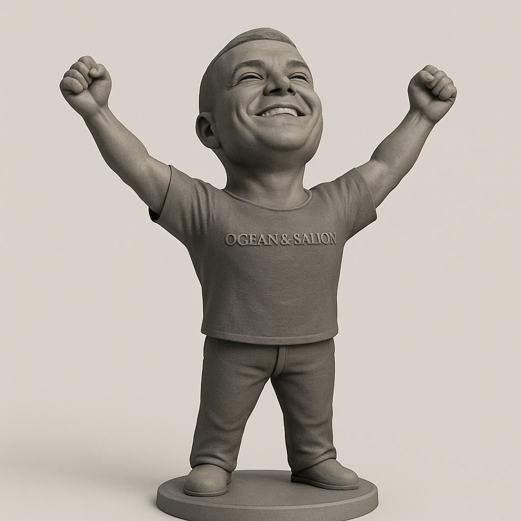 silhouette 3d printer maker-3d portrait printing_Celebrate Success: Ocean & Salion Triumphant Figurine